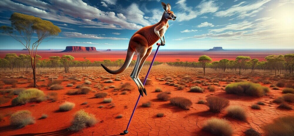 a kangaroo on a pogo stick showing that high CLS scores potentially give webpages high bounce rates 